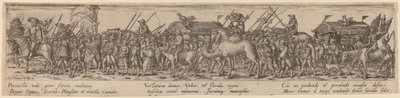 Army Train and Death by Jan Theodor de Bry after Erhard Schön