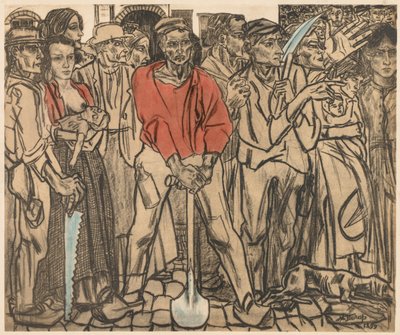 A Group of Laborers by Jan Toorop