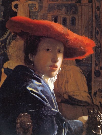 Girl with a Red Hat by Jan Vermeer van Delft