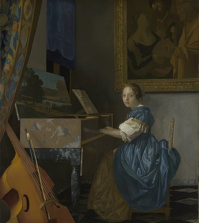 Young Woman Sitting at a Virginal. Around 1670-72 by Jan Vermeer van Delft