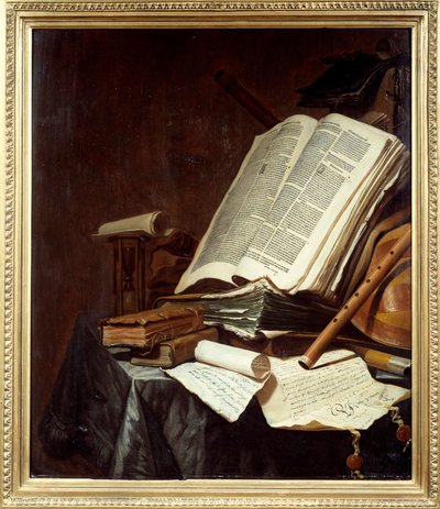 Books and Musical Instruments by Jan Vermeulen