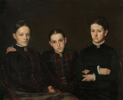 Portrait of Cornelia, Clara, and Johanna Veth. 1885 by Jan Veth