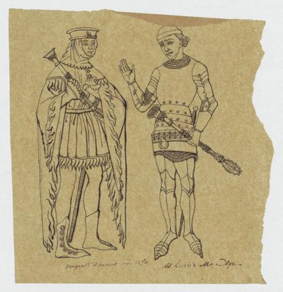 Two Medieval Soldiers Before 1370 by Jan Veth