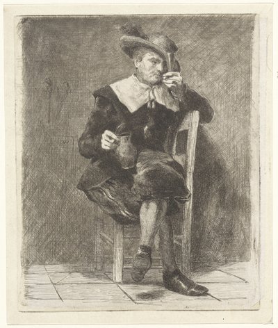 Man with Jug and Glass on a Chair by Jan Weissenbruch