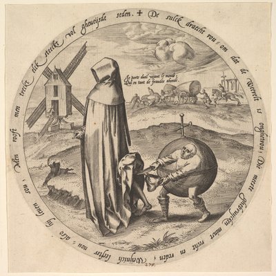 The Misanthrope Robbed by the World, from Twelve Flemish Proverbs by Jan Wierix