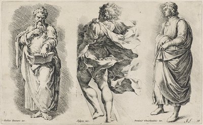 Three Untitled Figures after Three Italian Artists by Jan de Bisschop