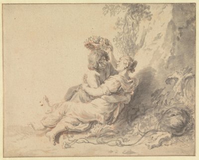 A Frolicking Shepherd Couple by Jan de Bray
