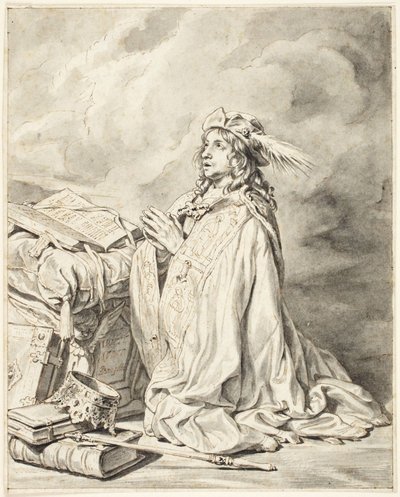 King David Kneeling in Prayer by Jan de Bray
