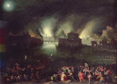 Aeneas Rescuing Anchises from the Sack of Troy by Jan the Elder Brueghel