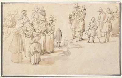 An Elegant Company Drinking Spring Water by Jan the Elder Brueghel