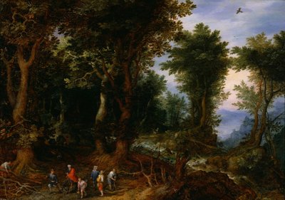 Wooded Landscape with Abraham and Isaac, 1599 by Jan the Elder Brueghel