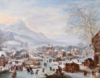 Winter Scene with Skaters by Jan the Elder Griffier
