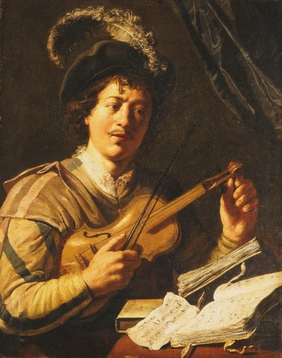 A Young Man Tuning a Violin, c.1623-5 by Jan the Elder Lievens