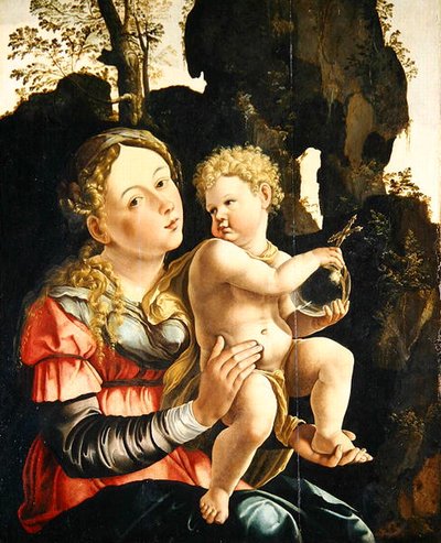 Madonna and Child by Jan van (studio of) Scorel