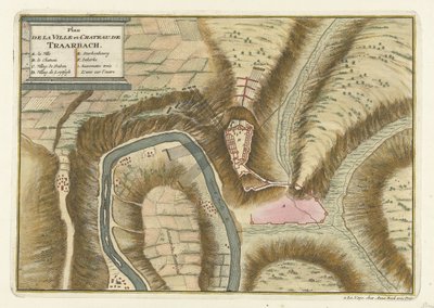 Map of the Village and Castle of Trarbach, 1704 (Plan de la Ville et: Chateau: de Traarbach) by Jan van Call (II) (attributed to)