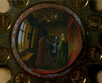Detail from the Portrait of Giovanni Arnolfini and his Wife by Jan van Eyck