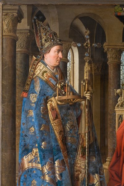 (Detail) of the Virgin and Child with Canon Joris van der Paele by Jan van Eyck