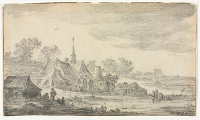 Group of Buildings on a Seashore by Jan van Goyen