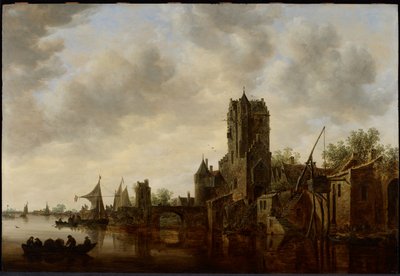 River Landscape with the Pellecussen Gate near Utrecht by Jan van Goyen