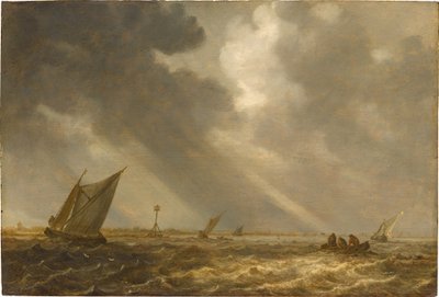 Storm on the Haarlem Lake by Jan van Goyen