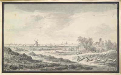 View of a River with Dunes in Foreground by Jan van Goyen