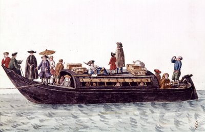 Venice lagoon boat for transport of people and goods by Jan van Grevenbroeck