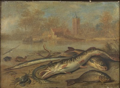 Fish and Landscape by Jan van Kessel the Elder