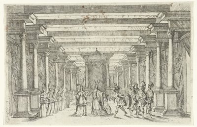 A Warrior Greeting a Princess (Designs for Stage Decorations) by Jan van Ossenbeeck