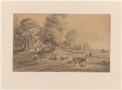 Landscape with Farmers and Cattle by Jan van Ravenswaay