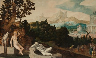 Landscape with Bathsheba by Jan van Scorel