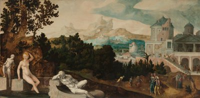 Landscape with Bathsheba by Jan van Scorel