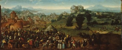 Landscape with Tournament and Hunters by Jan van Scorel