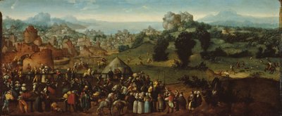 Landscape with Tournament and Hunters by Jan van Scorel