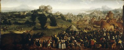 Landscape with Tournament and Hunters by Jan van Scorel