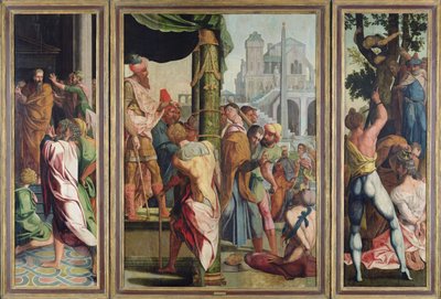 The Sermon, Arrest and Martyrdom of St. James the Greater, from the Polyptych of St. Stephen and St. James the Greater by Jan van Scorel