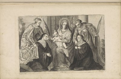 Mary with the Christ Child, St. Lucia, St. Catherine of Alexandria, and Two Donors by Jan van Troyen