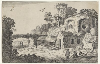 Landscape with Old Castle by Jan van de Velde (II)