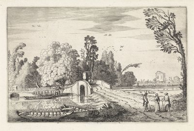 River Landscape with a Stone Bridge by Jan van de Velde (II)