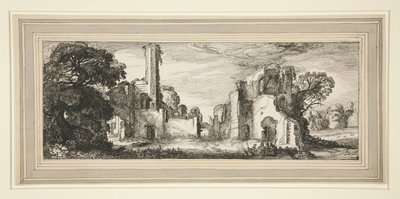 Landscape with a Castle in Ruins by Jan van de Velde II