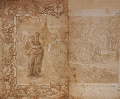 Drawing for a Tapestry with the Story of Ulysses and Diomedes by Jan van der Straet