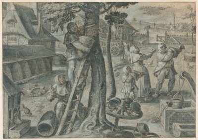 The Capture of a Swarm of Bees in a Farmyard by Jan van der Straet