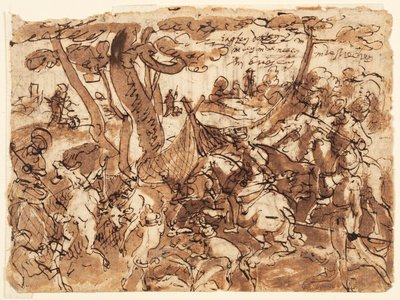 Deer Hunt with Nets by Jan van der Straet, called Stradanus