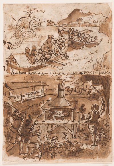 Collecting Bitumen, from Pliny