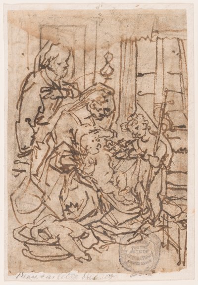 The Holy Family and St. John the Baptist by Jan van der Straet, called Stradanus