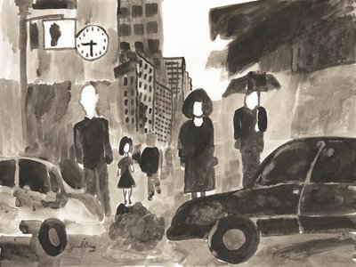 Manhattan Abstract I, c.2014 by Janel Bragg