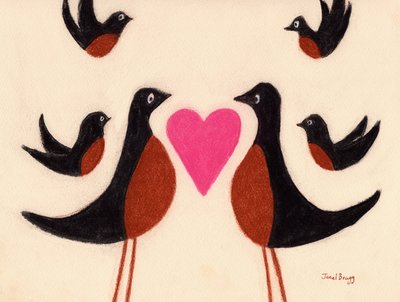 Robins in Love, c.2023 by Janel Bragg