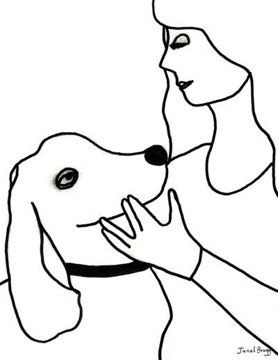 Vincent and Janel in Black Lines by Janel Bragg