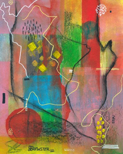 Dynamic Abstract Colorful Shapes by Janine Brewster