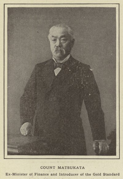 Count Matsukata, Ex-Minister of Finance and Introducer of the Gold Standard by Japanese Photographer