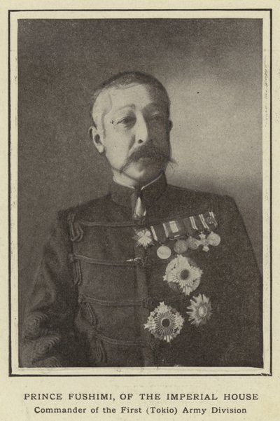 Prince Fushimi, of the Imperial House, Commander of the First (Tokio) Army Division by Japanese Photographer